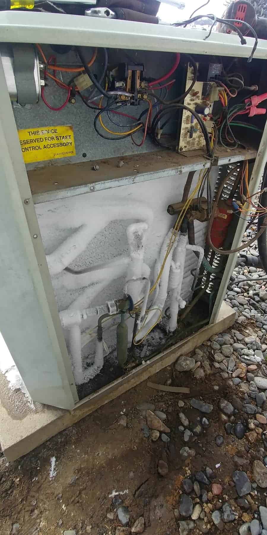 Iced Up Trane Heat Pump