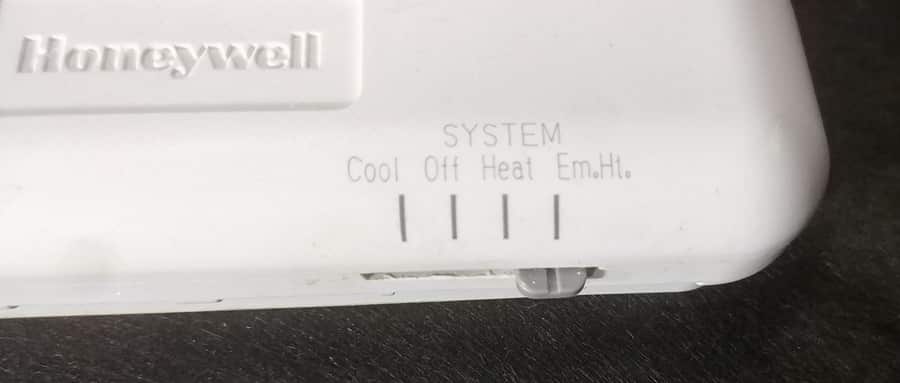 Honeywell emergency  heat switch